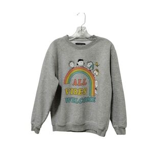Peanuts Gray Sweatshirt with Colorful Graphic